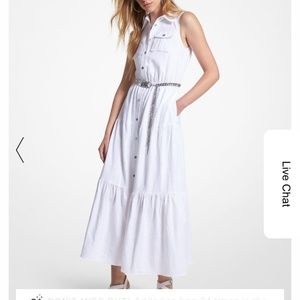 Like new lined linen blend  shirt dress